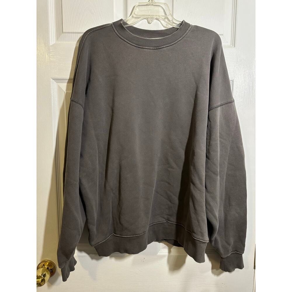 Elwood Core Crewneck Sweatshirt Vintage Gray Organic Cotton CC00001 Mens Large